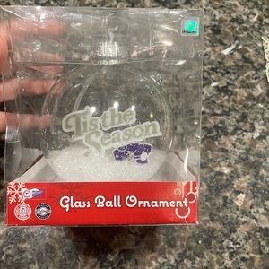 Kansas State University large glass ball ornament.